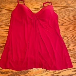 Miracle Suit tankini top, size 18, red